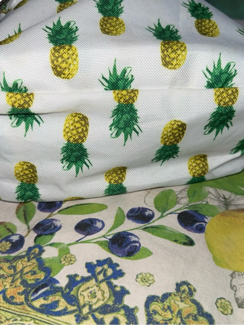 Jansport White Pineapple Print Backpack -Medium